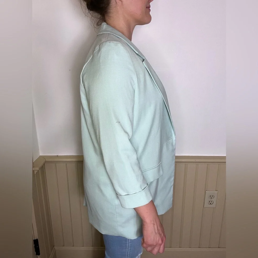 George Asda United Kingdom Casual Blazer Mint Trendy Oversized Women’s Sz  12